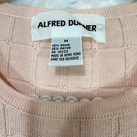 Alfred Dunner Women’s Beaded Short Sleeve Pink Sweater - Picture 3 of 10